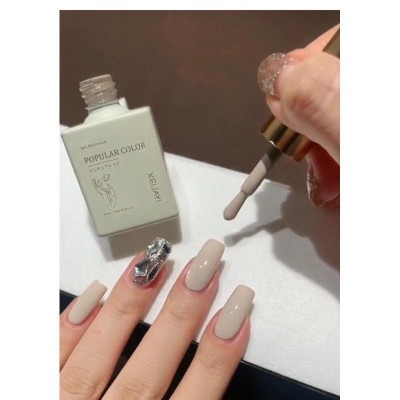 Sơn Gel Màu Nâu Ghi, Ghi Sữa 15ml XEIJAYI, Chất Gel Đậm Đặc Sánh Mịn, Bền Màu, Mùi Thơm Nhẹ, Dành Cho Thợ Làm Nail Nữ Women