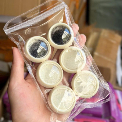 Set Nhũ Rắc Đen Trắng 6 Hũ, Chất Liệu Tinh Thể Kim Cương Siêu Sáng, Trang Trí Móng Lung Linh, Dành Cho Thợ Làm Nail Nữ Women