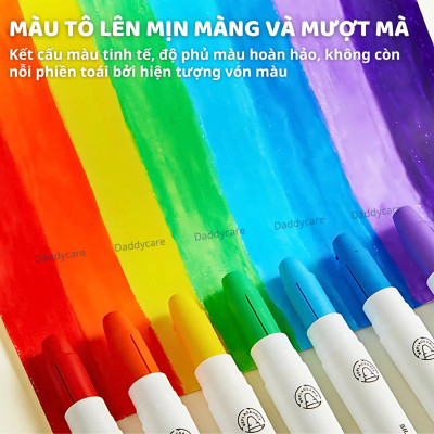 Bút màu sáp hữu cơ Mideer Silky Crayon kèm quai xách cho bé 12-24-36 màu