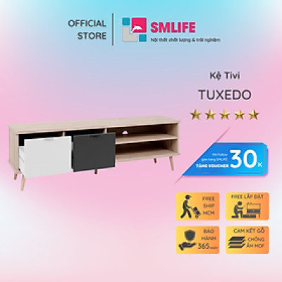 Kệ tivi gia đình dáng thấp gỗ công nghiệp SMLIFE Tuxedo