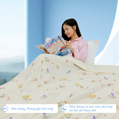 [CHĂN HÈ MÁT LẠNH] Mền lạnh I Cool Advance NIN House NM8032 160x210cm | Chăn chần bông Ice Silk, Chăn điều hoà nhiều độ