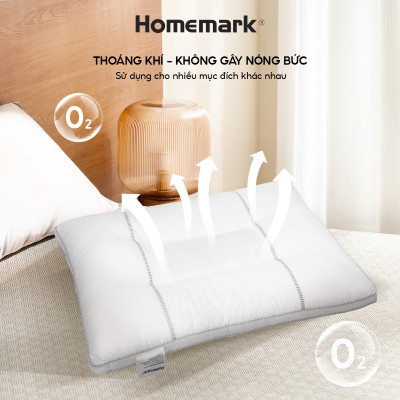 Ruột Gối Kiều Mạch Homemark Cao Cấp - Hỗ Trợ Giấc Ngủ Sâu, Êm Ái, Tự Nhiên, Thoáng Khí - Kích Thước 50x70cm