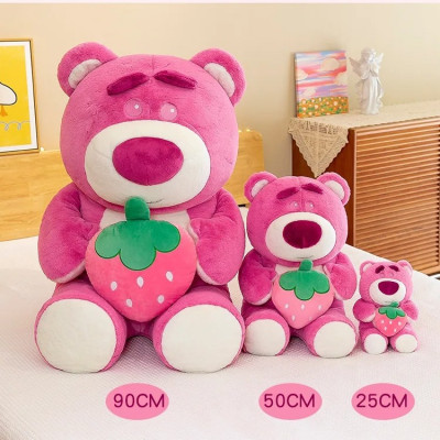 Thú nhồi bông Lotso ôm dâu mẫu mới - Size 22cm - Quà tặng gấu dâu mini thiết kế dễ thương - Gối ôm mềm mịn cho bé