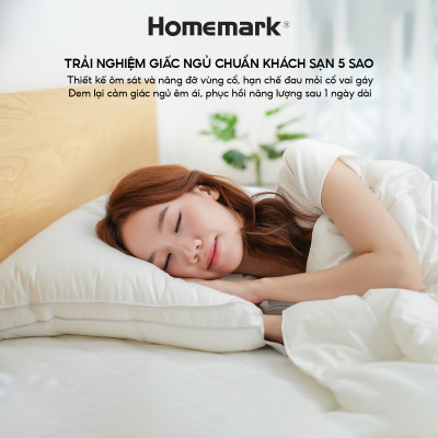 Ruột Gối Lông Vũ Nhân Tạo Homemark - Êm Ái, Thoáng Khí, Chống Bám Bụi, Chống Xẹp Lún, Hỗ Trợ Giấc Ngủ Ngon - 50x70cm