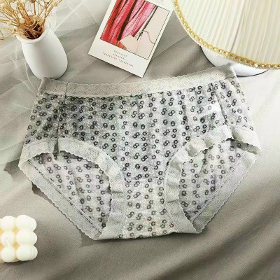 Combo 5 Quần Lót Nữ Voan Hoa Nhí Vintage – Lưng Cao, Big Size 2354