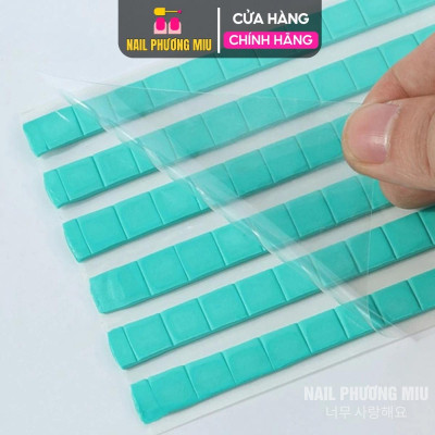 Keo Đa Năng Dán Đế Móng Mẫu 102 Miếng Keo Mini Màu Xanh, Đất Sét Dính Có Thể Tái Sử Dụng Làm Nail Cố Định Siêu Bền Phương Miu keo dán móng giả