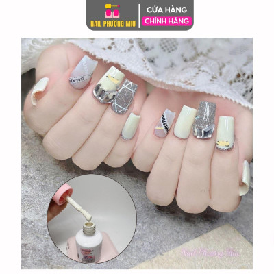 Sơn Gel Trắng Sữa BOBO Milk White Cao Cấp 15ml, Làm Nail Bóng Mướt, Màu Chuẩn, Lông Cọ Sợi Tơ Cao Cấp Nail Phương Miu Nữ