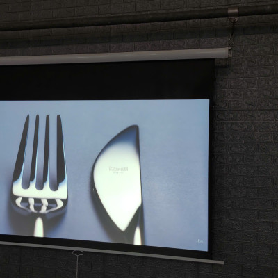 Màn chiếu kéo tay căng dây 8K-Pet Pro tab tension 80 inch tới 150 inch - Exzen chính hãng Korea BH 12 tháng- Hàng chính hãng