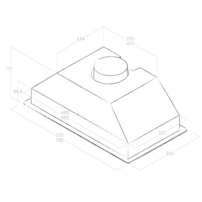Máy hút mùi âm tủ Elica ERA S size 52 - Inox - Hàng chính hãng