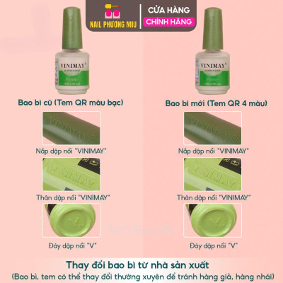 Kiềm Dầu Vinimay Primer Chai 15ml Cao Cấp Làm Nail, Khử Dầu Bề Mặt Móng Giúp Sơn Gel Bám Chắc Bền Sau Đắp Bột Gel