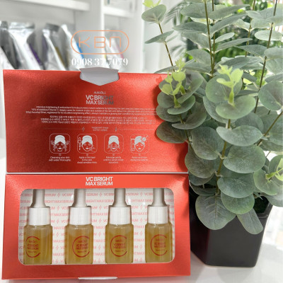 Bộ 4 Chai Serum Vitamin C - VC BRITGH MAX SERUM - 1 Bộ Tặng 50g Mặt Nạ Dẻo - Làm Sáng Da, Dưỡng Da, Mờ Thâm, Mờ Nếp Nhăn (Hàng Chính Hãng)
