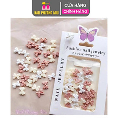 Charm Nơ Nhựa Mix Màu Làm Nail, Chất Liệu Nhựa Cao Cấp, Set Trang Trí Móng Nhiều Màu Sắc Tươi Sáng Dành Cho Thợ Làm Nail Nữ Women