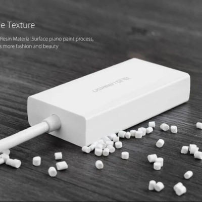 Ugreen UG20417MD114TK Màu Trắng Bộ chuyển đổi Mini displayport sang HDMI + VGA + DVI nhựa ABS - HÀNG CHÍNH HÃNG