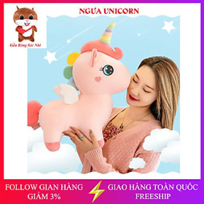 Gấu bông kỳ lân - Ngựa Unicorn cao cấp