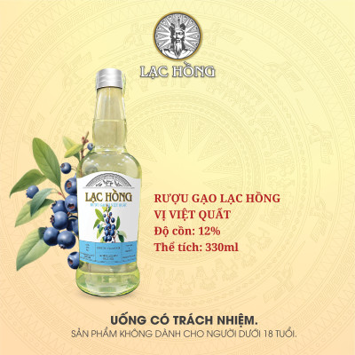 [COMBO 6 CHAI] Rượu Gạo Lạc Hồng Vị Việt Quất thơm ngon dễ uống được chưng cất từ gạo lên men 330ml