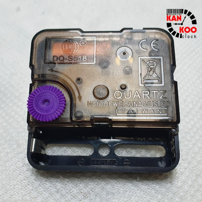 Máy đồng hồ treo tường kim trôi TAIWAN DQS518- trục đồng dài 6mm BẢO HÀNH 24 tháng- dùng cho đồng hồ treo tường cỡ 10cm đến 40cm