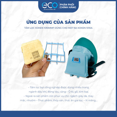 Tấm Lọc Koken 1010MMF Cho Mặt Nạ Phòng Bụi Koken 1010A | Lọc Bụi Siêu Mịn, Công Nghệ Tĩnh Điện Nhật Bản