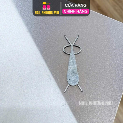 Thanh Đẩy Mắt Mèo Hình Tai Gấu Tai Thỏ Thẳng Cong (Dùng Với Nam Châm) Làm Nail, 2 Đầu Có Tai