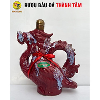 Đặc Sản Bình Định - Rượu Bàu Đá Thành Tâm Thuyền Chim Đậu Xanh (Màu hồng) 700ml - OCOP 3 Sao
