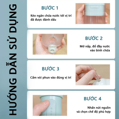 Máy tăm nước rửa răng thông minh Rhino WT101 220ml xịt nước chăm sóc răng miệng cầm tay, 3 chế độ có thể sạc - Hàng chính hãng