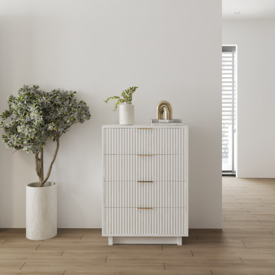 HAPPY FURNITURE , Tủ lưu trữ 4 ngăn kéo - NAMI, THK_240 , 70cm x 45cm x 98cm DxRxC