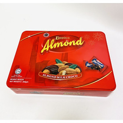 Sôcôla sữa hạnh nhân_hộp sắt  Empico 260g đỏ
