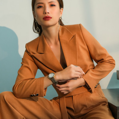 Áo Blazer Crop Mộc Ban TOP176 thời trang thiết kế Hity