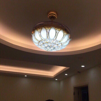 Quạt trần giấu cánh, cánh cụp cánh xòe cap cấp, có đèn trang trí, động cơ DC tiết kiệm điện