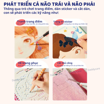 Sổ Tay Tập Trang Điểm Và Thiết Kế Trang Sức Mideer Make up Manual, Đồ Chơi Cho Bé Từ 5 Tuổi
