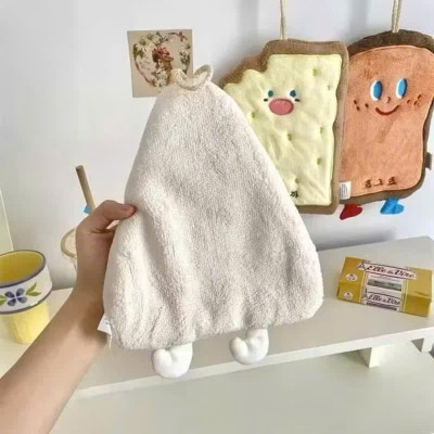 Set 4 Khăn Lau Tay Thấm Hút Tốt Họa Tiết Bánh Mỳ Phô Mai Cute - Khăn Mềm Mịn, Thấm Hút Tuyệt Vời - HÀNG CHÍNH HÃNG MINIIN