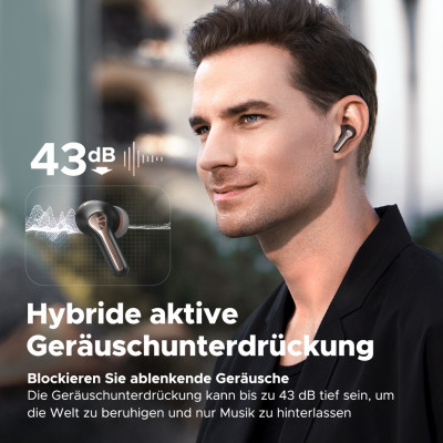Tai Nghe True Wireless SoundPEATS Capsule 3 Pro Bluetooth 5.3, ANC 43dB, 6 Mic - Hàng Chính Hãng
