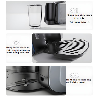 Máy pha cà phê 4 trong 1, Espresso, Viên Nén Nespresso, Nescafe Dolcegusto, Kcup thương hiệu Mỹ cao cấp HiBREW H6 - Hàng Nhập Khẩu