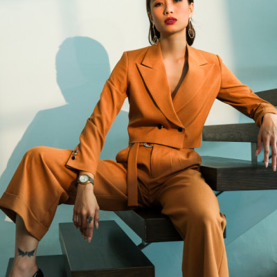 Áo Blazer Crop Mộc Ban TOP176 thời trang thiết kế Hity