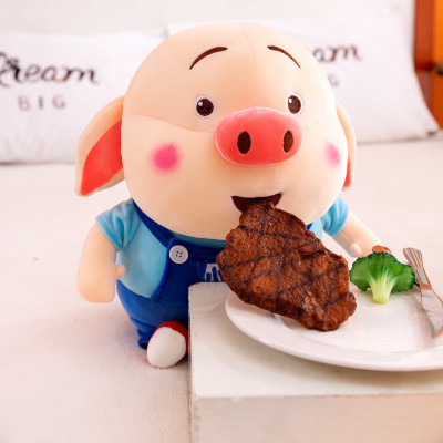 Gấu bông heo tiktok mặc yếm ngồi siêu mềm siêu dễ thương, lợn tiktok cute siêu cưng (40cm) vải miniso mềm mịn êm ái, an toàn cho trẻ em