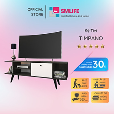 Kệ gỗ tivi đẹp tiện dụng cho phòng khách SMLIFE Timpano