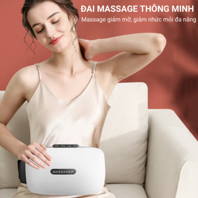 Máy massage bụng đa năng BM - B46, tích hợp đá nóng Himalaya giúp tan mỡ bụng, chân đùi, an toàn cho người sử dụng
