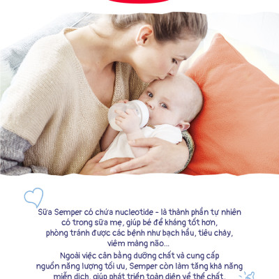 Thùng 12 hộp Sữa bột công thức Semper Bifidus số 2 400g/hộp