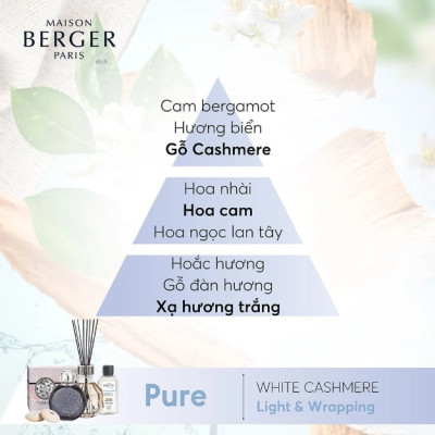 Maison Berger - Tinh dầu khuếch tán hương White Cashmere - 200ml