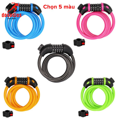 Khóa xe đạp dây lõi thép 5 số dài 120cm – Chọn Màu – Bộ Khóa Xe Máy Thông Minh Chống Trộm Cao Cấp Chính Hãng dododios