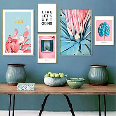 Tranh treo tường, tranh canvas TB47 bộ 5 tấm