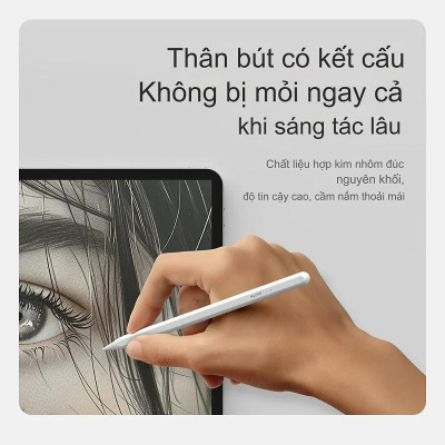 Bút cảm ứng hỗ trợ tì tay, siêu mượt cho iPad đời 2018 trở lên hiệu Nillkin iSketch S3 cho iPad Air Pro 11 12.9 13 Air 4 5 6 2018 10.2 - Hàng nhập khẩu
