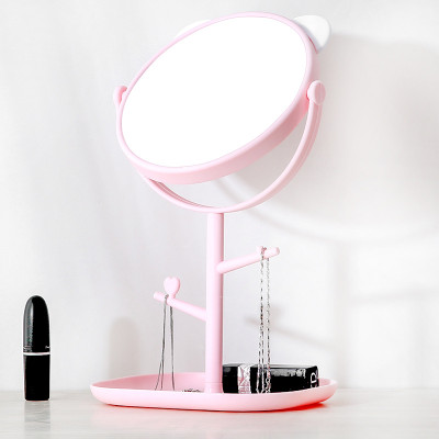 Gương Trang Điểm [CUTE01] Tai Mèo Xoay 360 độ | Có Móc Treo Phụ Kiện - Hàng chính hãng 