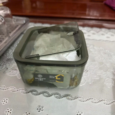 Hộp Đựng Rác Để Bàn Nắp Bật - Thùng Rác Mini Họa Tiết Trong Suốt - HENRYSA