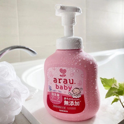 Combo sữa tắm gội toàn thân Arau Baby 450ml (Mua chai tặng túi)