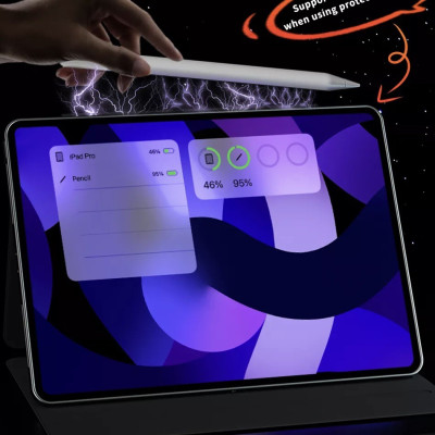 Bút Cảm Ứng Wiwu Pencil W Dành Cho Ipad Sạc Không Dây Từ Tính, Có Chỉ Báo Pin Trên Thân Bút - Hàng Chính Hãng