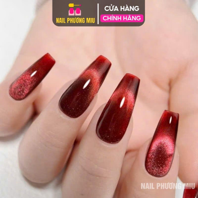 Sơn Mắt Mèo Đỏ VENDEENI R21-03 Chai 15ml Làm Nail Siêu Đậm Mướt, Sơn Gel Mắt Mèo Đỏ Nhũ Hạt Siêu Mịn
