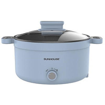 Lẩu điện Sunhouse SHD4528, Công suất 1200W, Dung tích 3.5 lít, Lòng nồi inox phủ chống dính cao cấp, Bảo hành 12 tháng