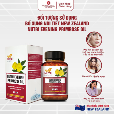 Viên Uống Bổ Sung Nội Tiết New Zealand Nutri Evening Primrose Oil 60 Viên | Giúp Bổ Sung Nội Tiết Tố - Nhập Khẩu Chính Hãng