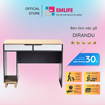 Bàn máy tính gỗ công nghiệp cao cấp SMLIFE Dirandu