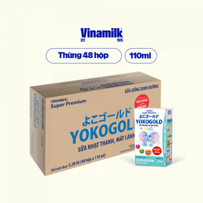 Thùng 48 hộp sữa YOKOGOLD pha sẵn 110ml